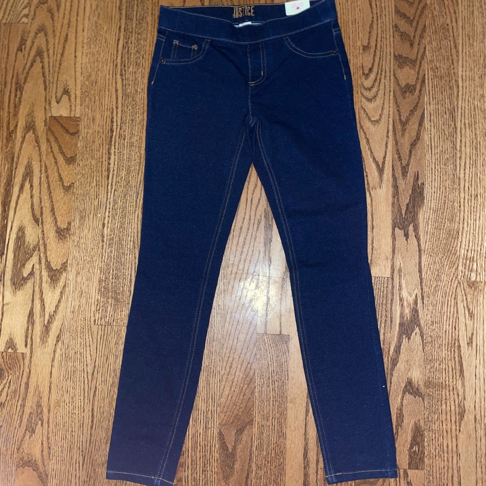 Girls JUSTICE pull-on jean legging